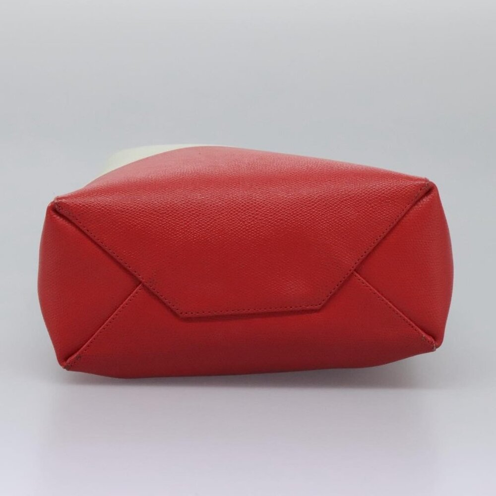 CELINE Tote Bag Leather 2way Red Auth ep7482 - Picture 6 of 16